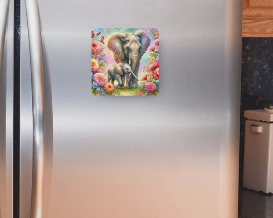 Aimant 3 po x 3 po - Éléphant