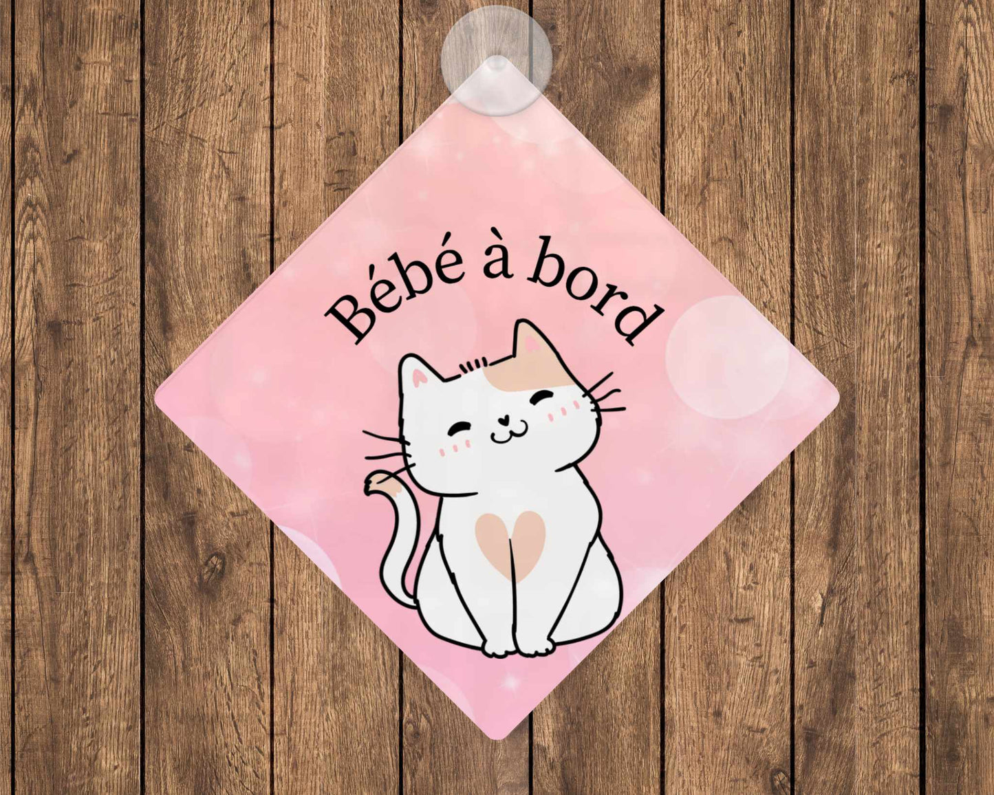 Affiche bébé à bord - chat