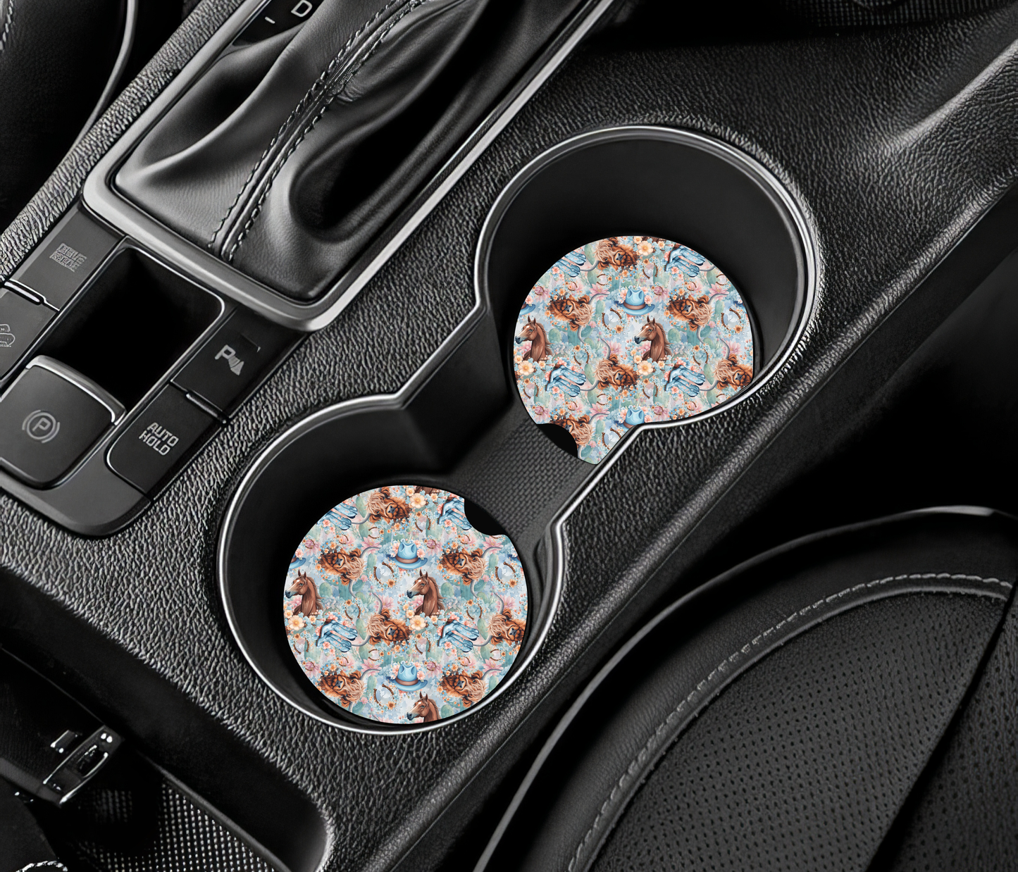 Sous-verre auto - Vache Country