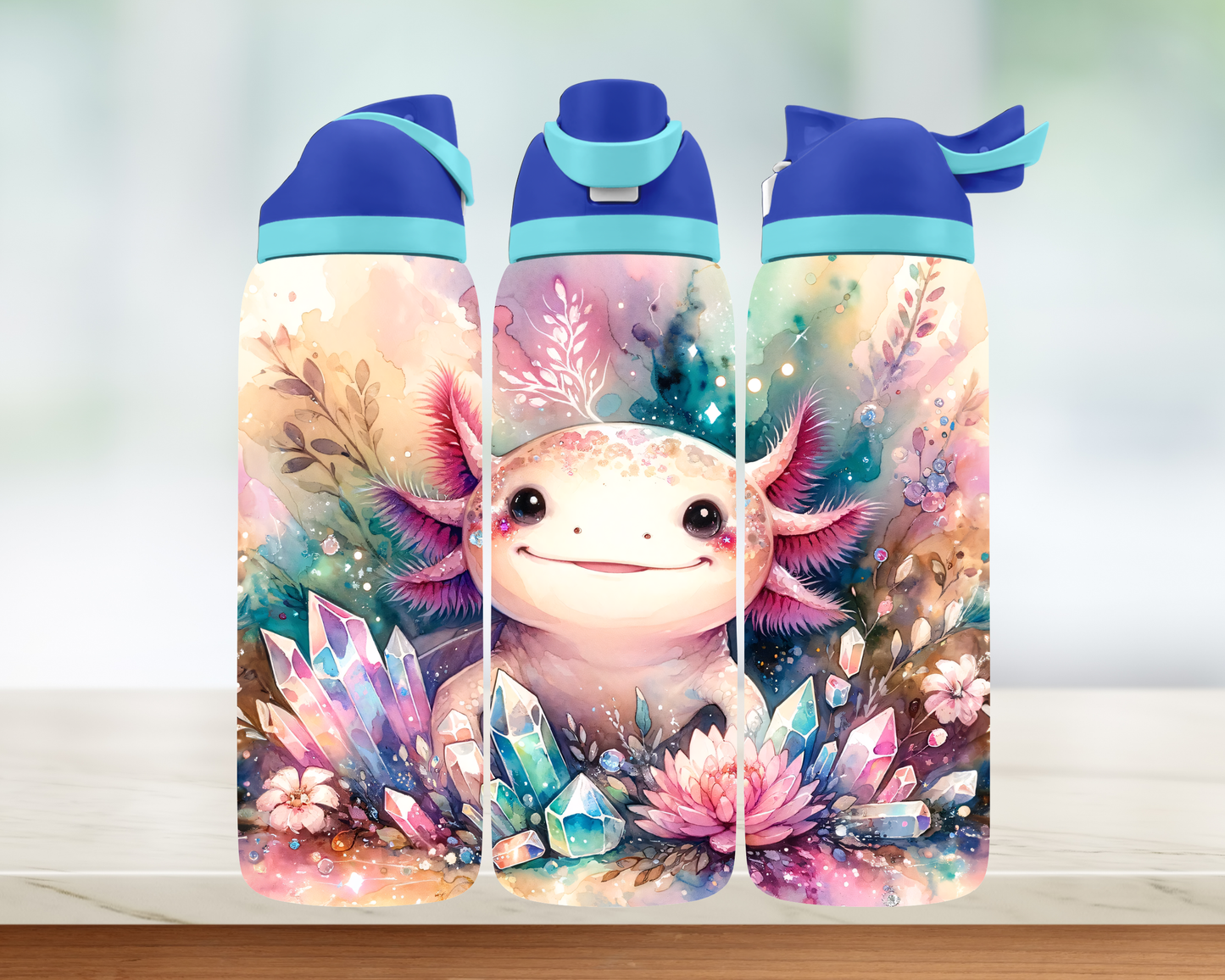 Bouteille style Owala - Axolotl