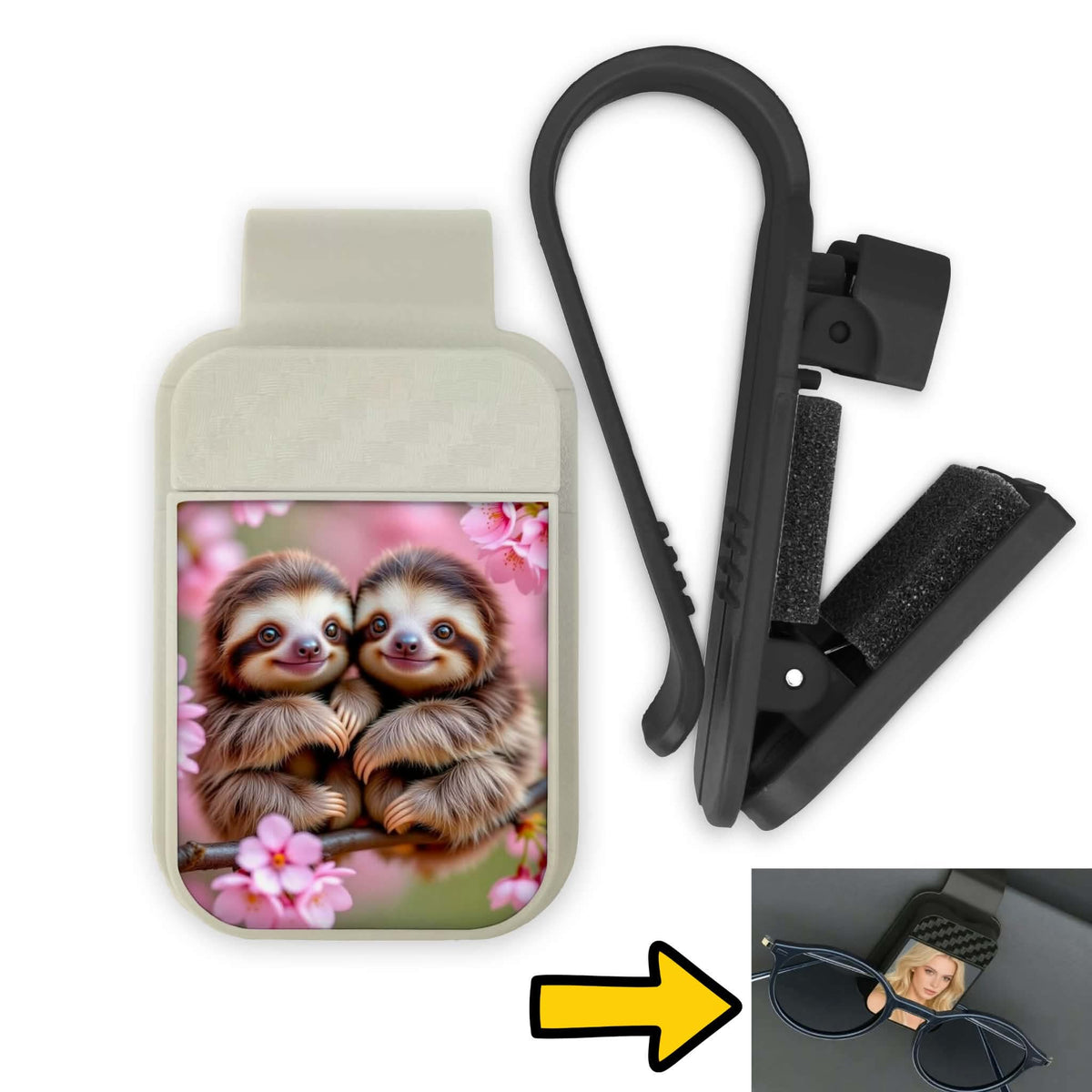 Porte-lunette pour voiture - Couple de paresseux