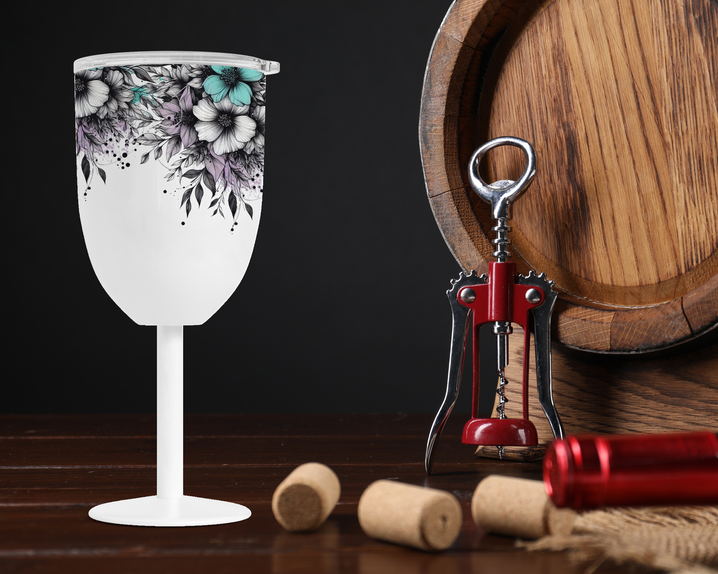 Coupe vin isotherme - Délicates fleurs