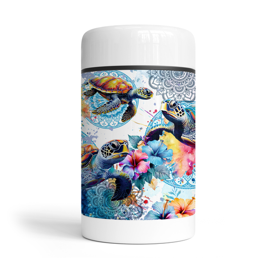 Thermos repas - Tortue Fleurs