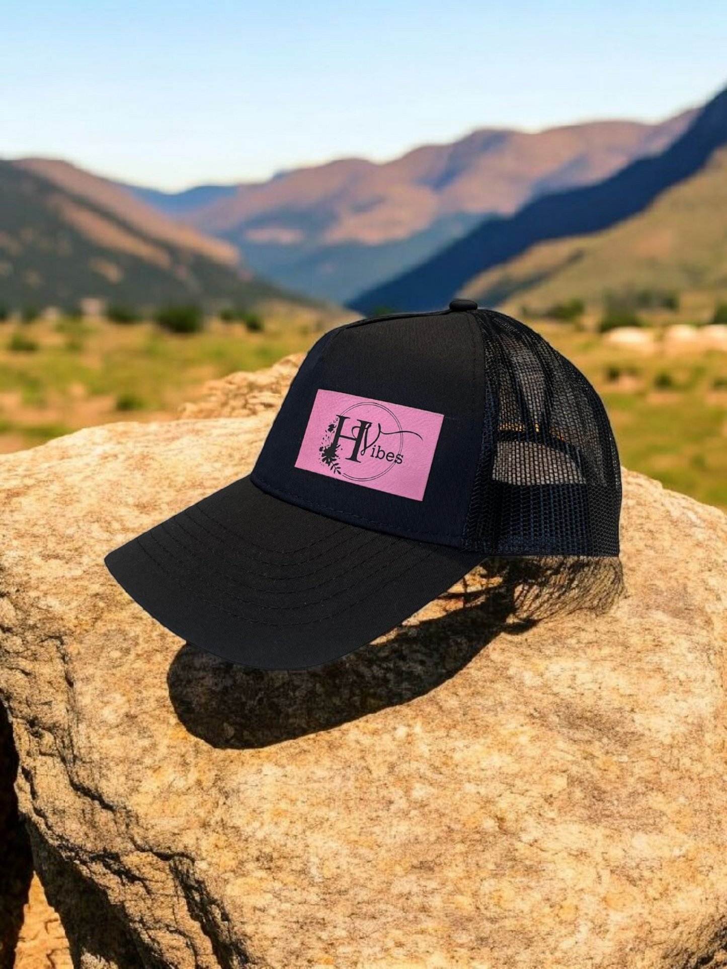 Casquette noir & rose