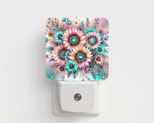 Veilleuse Tournesol rose bleu