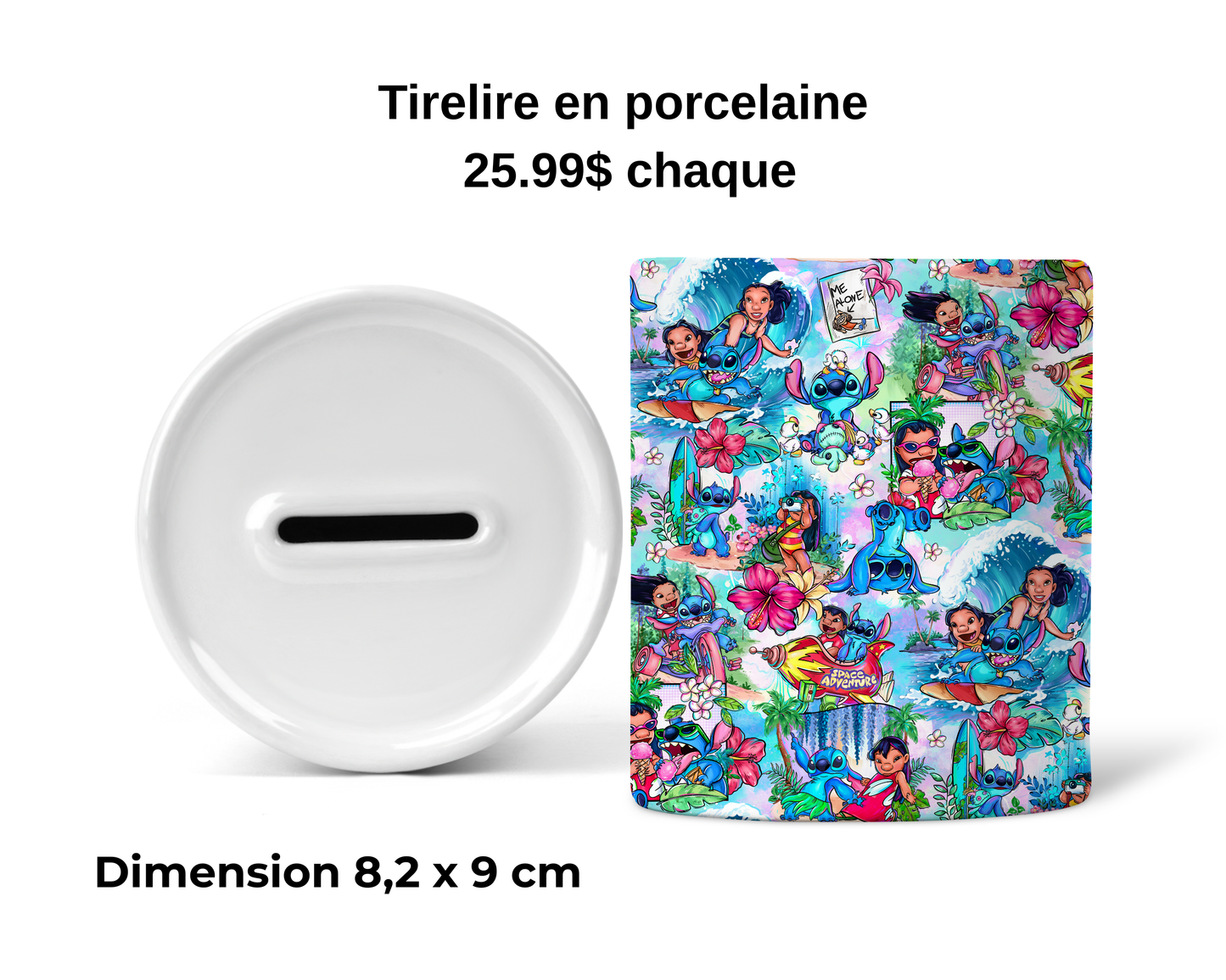 Tirelire - Bleu populaire