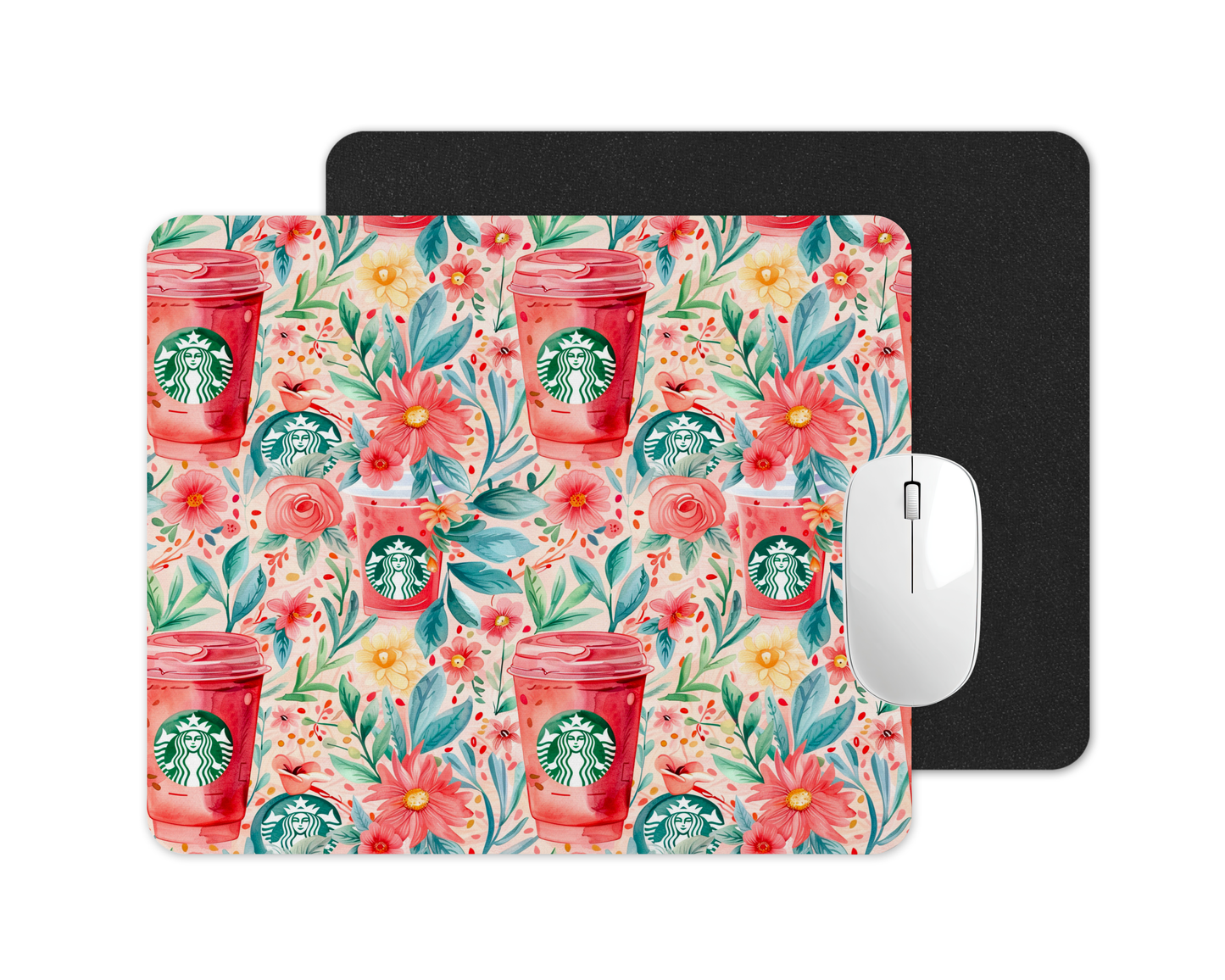 Tapis de souris - Café rose