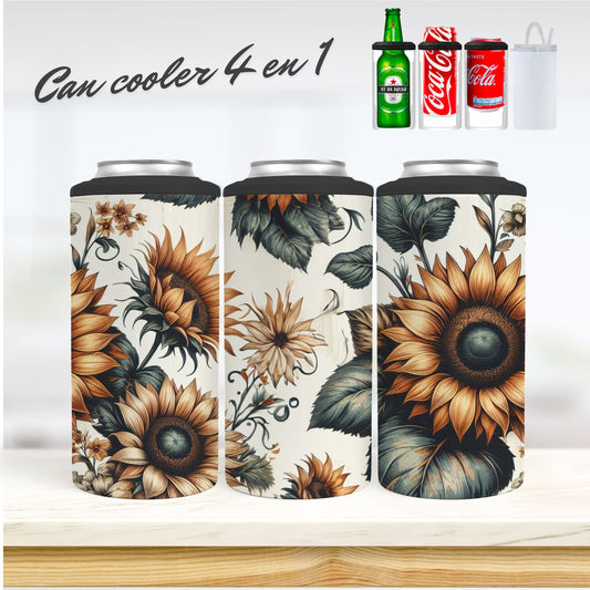 CAN COOLER 4 en 1 - TOURNESOL