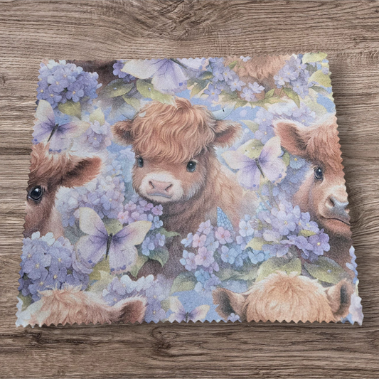 Linge à lunette - Fleur mauve