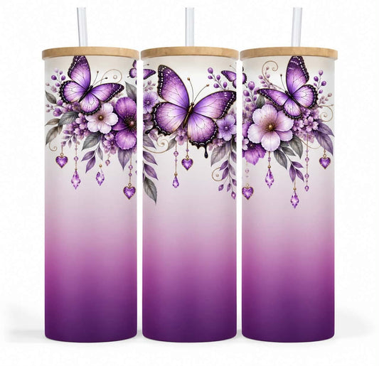 Verre givré 25 oz - Papillon