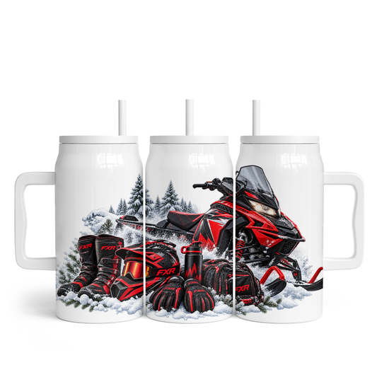 Tasse isotherme 50 oz - Motoneige rouge