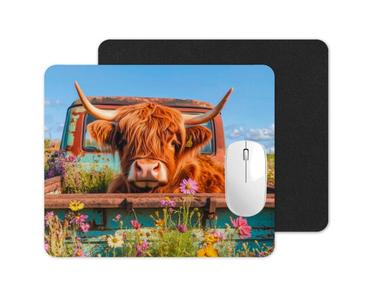 Tapis de souris - Vache et camion