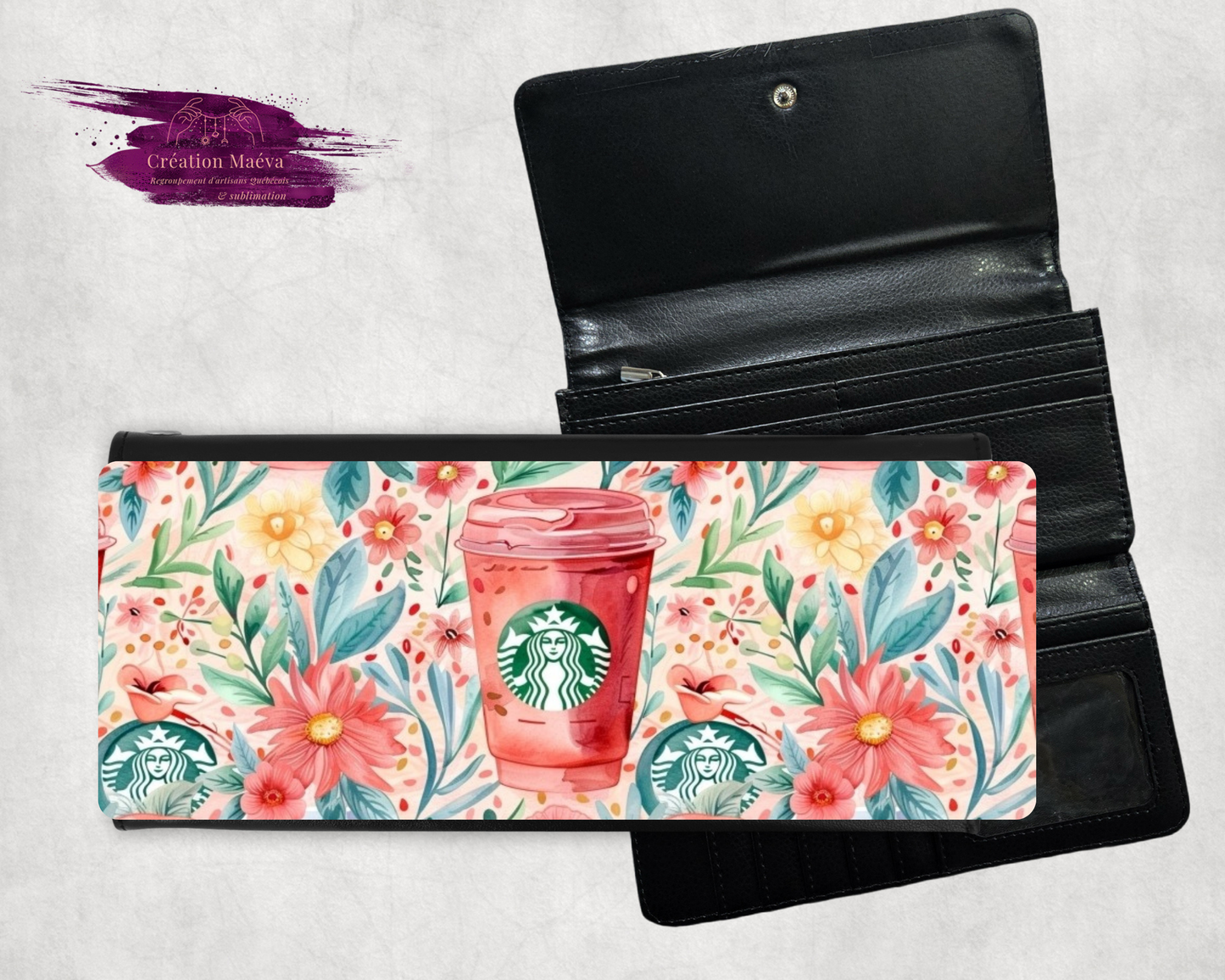 Porte-feuille - Café rose