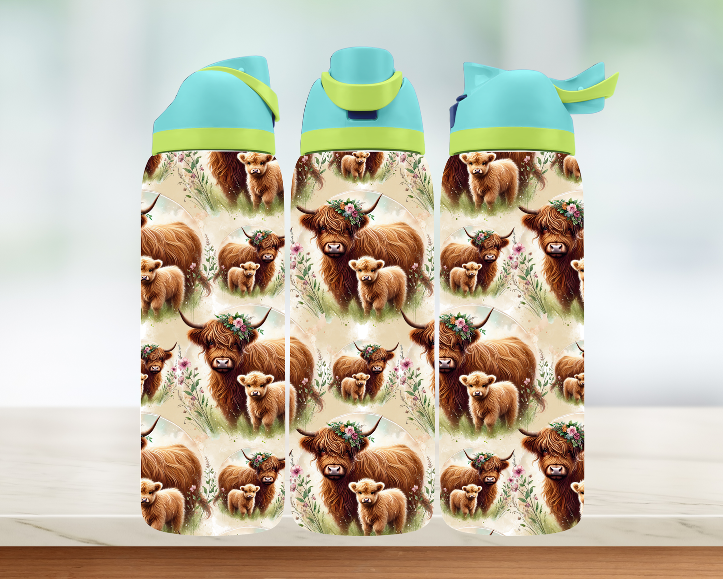 Bouteille style Owala - Vache Highland
