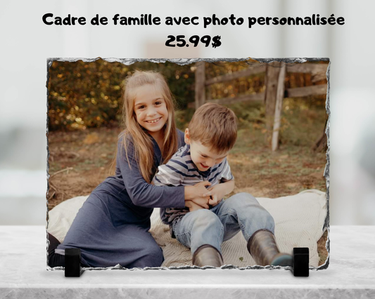 Cadre photo sur mesure en ardoise