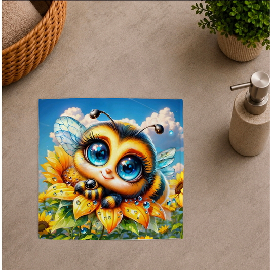 Débarbouillette ultra douce - Abeille