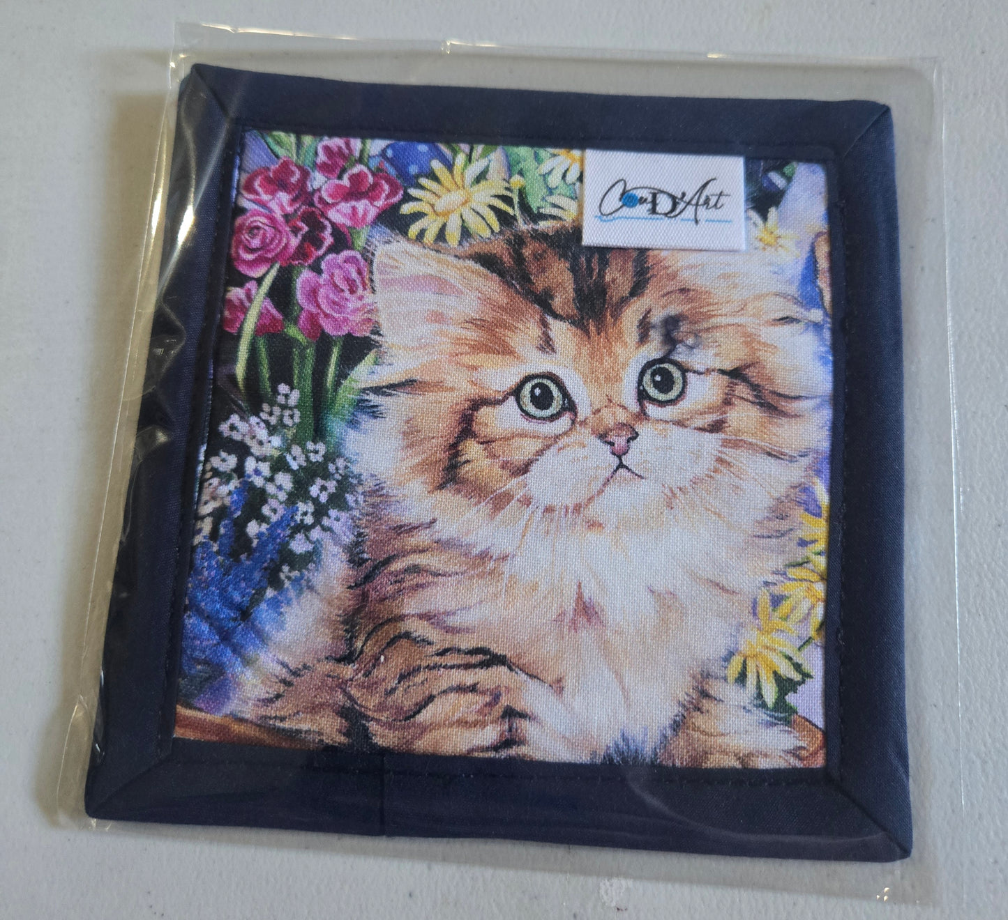 Sous-verre en tissus - Par Coud-Art