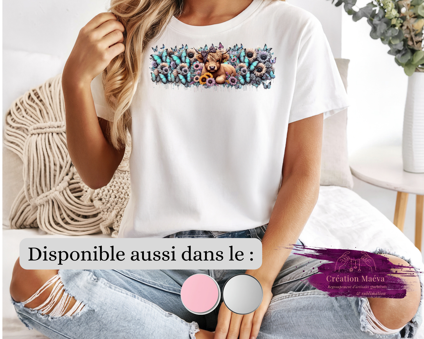 Chandail sublimé - Vache highland