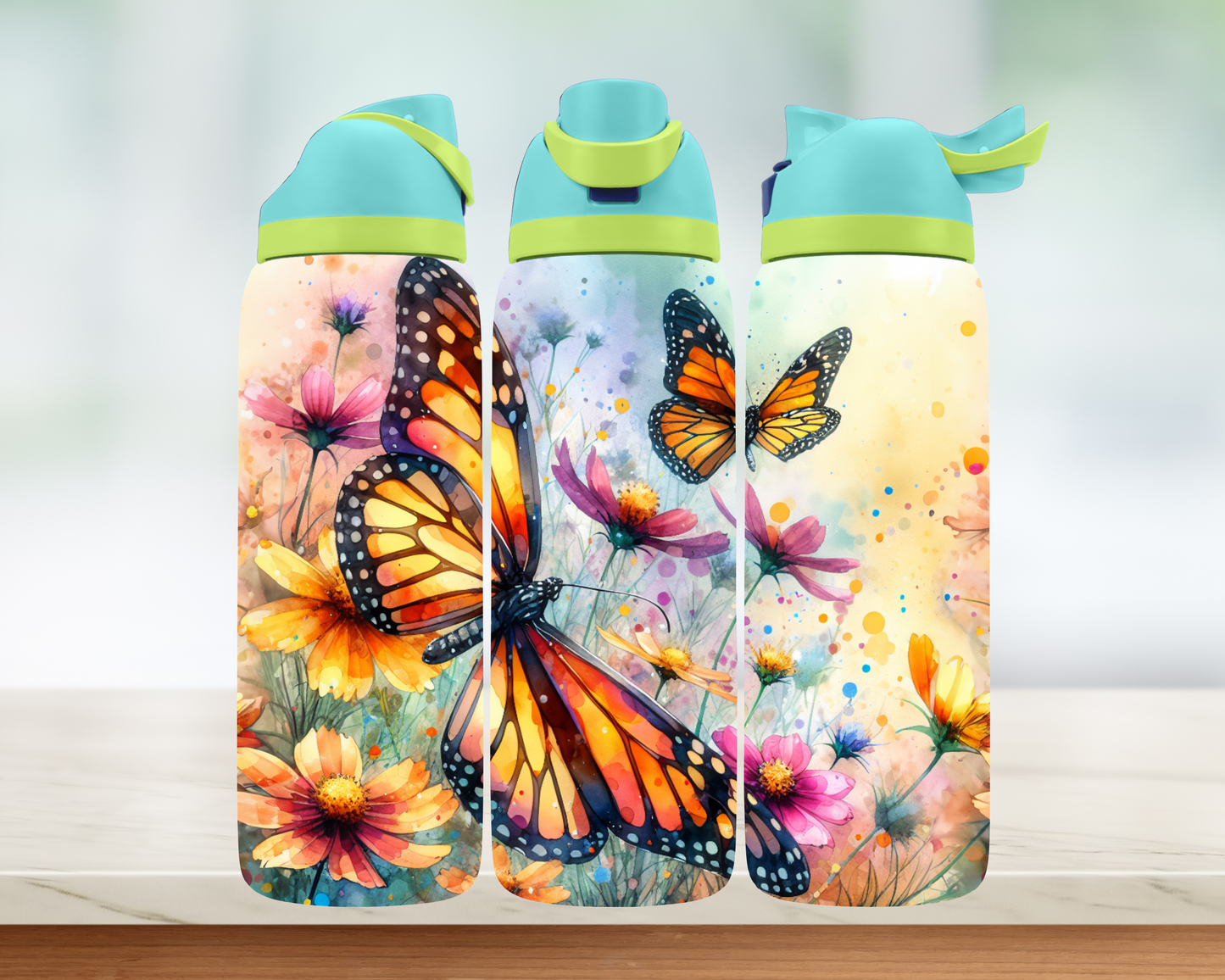 Bouteille style Owala - Papillons