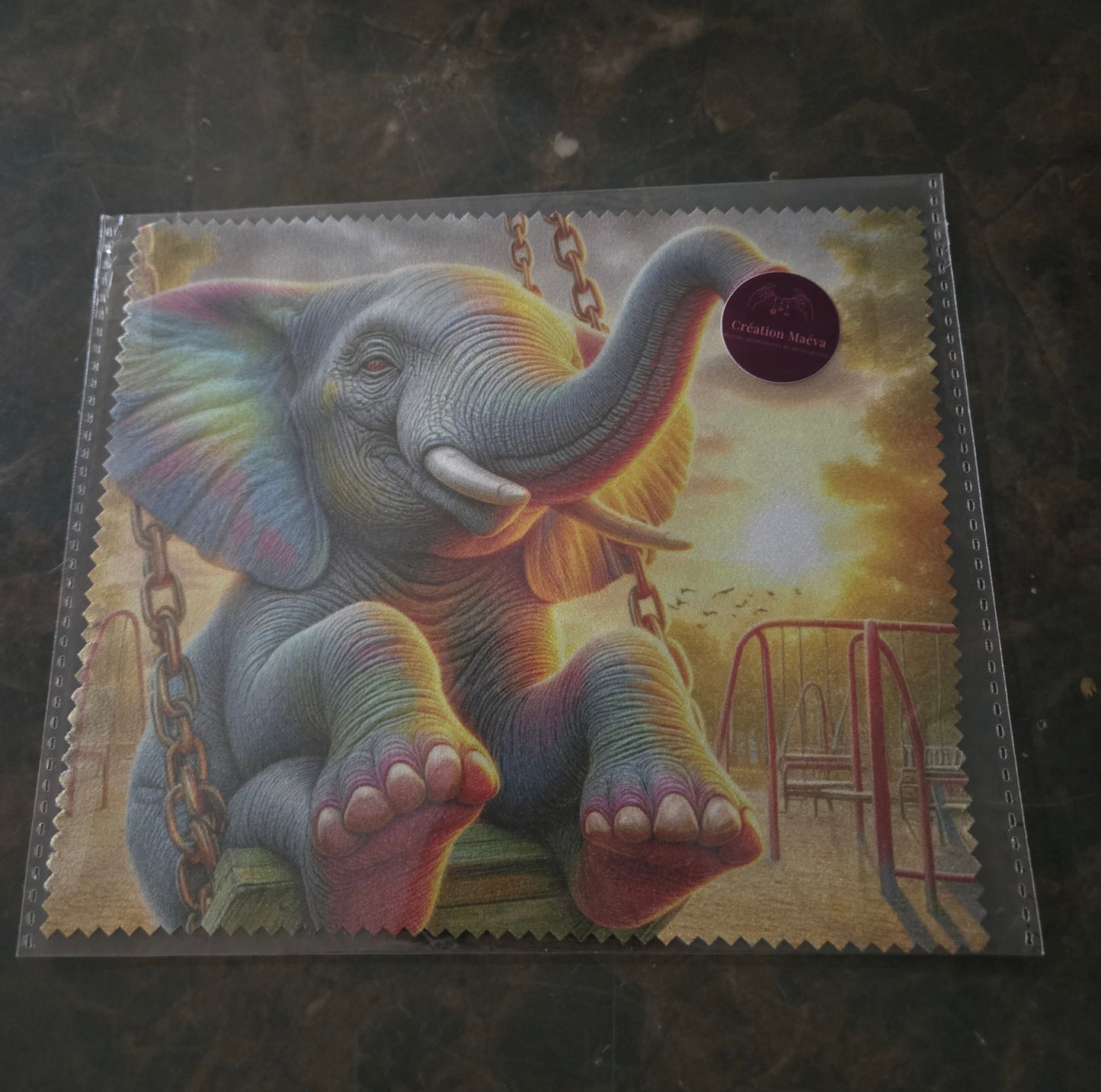 Linge à lunette - Éléphant