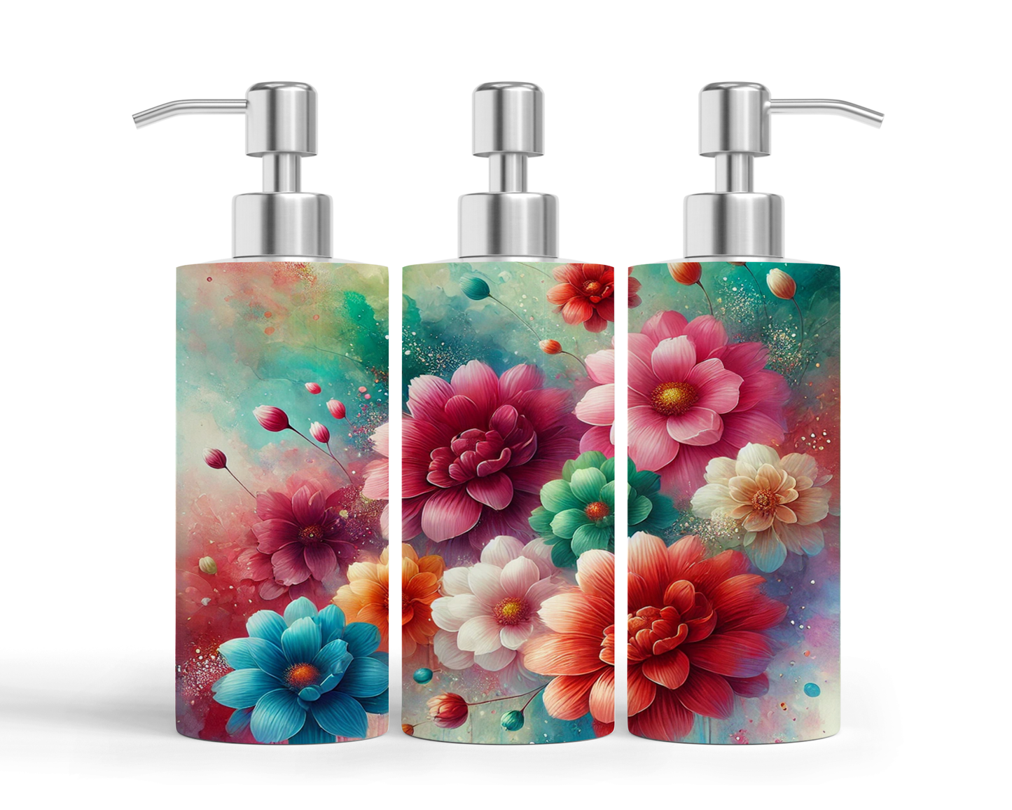 Pompe à savon - Mignonnes fleurs