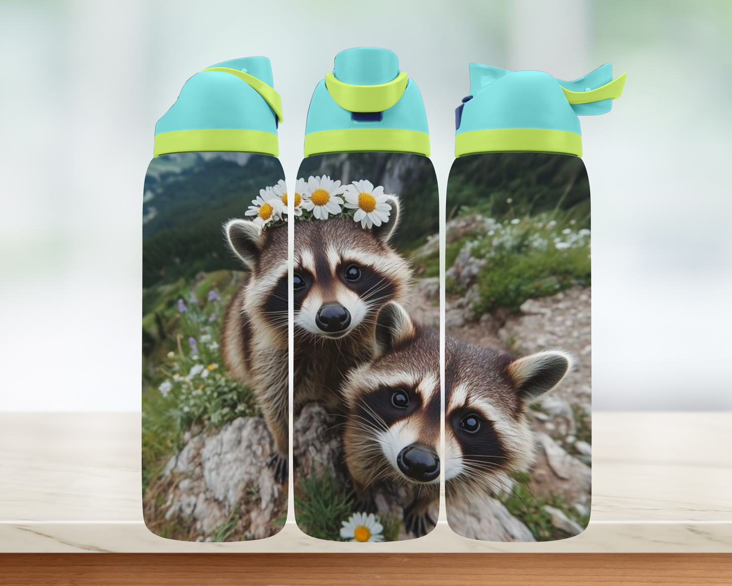Bouteille style Owala - Raton & fleurs