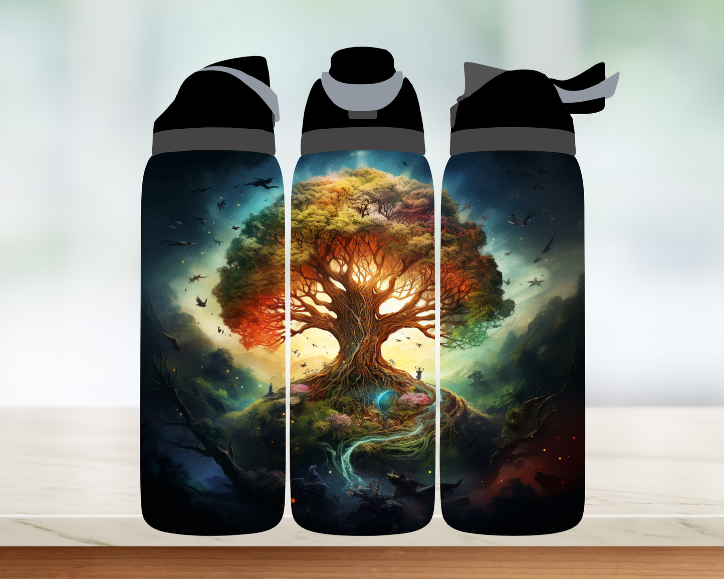 Bouteille style Owala - arbre de vie