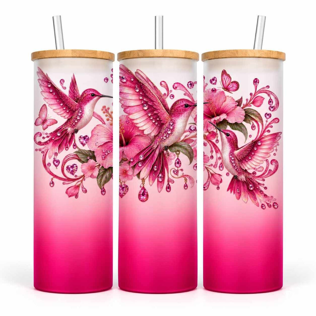 Verre givré 25 oz - Colibris