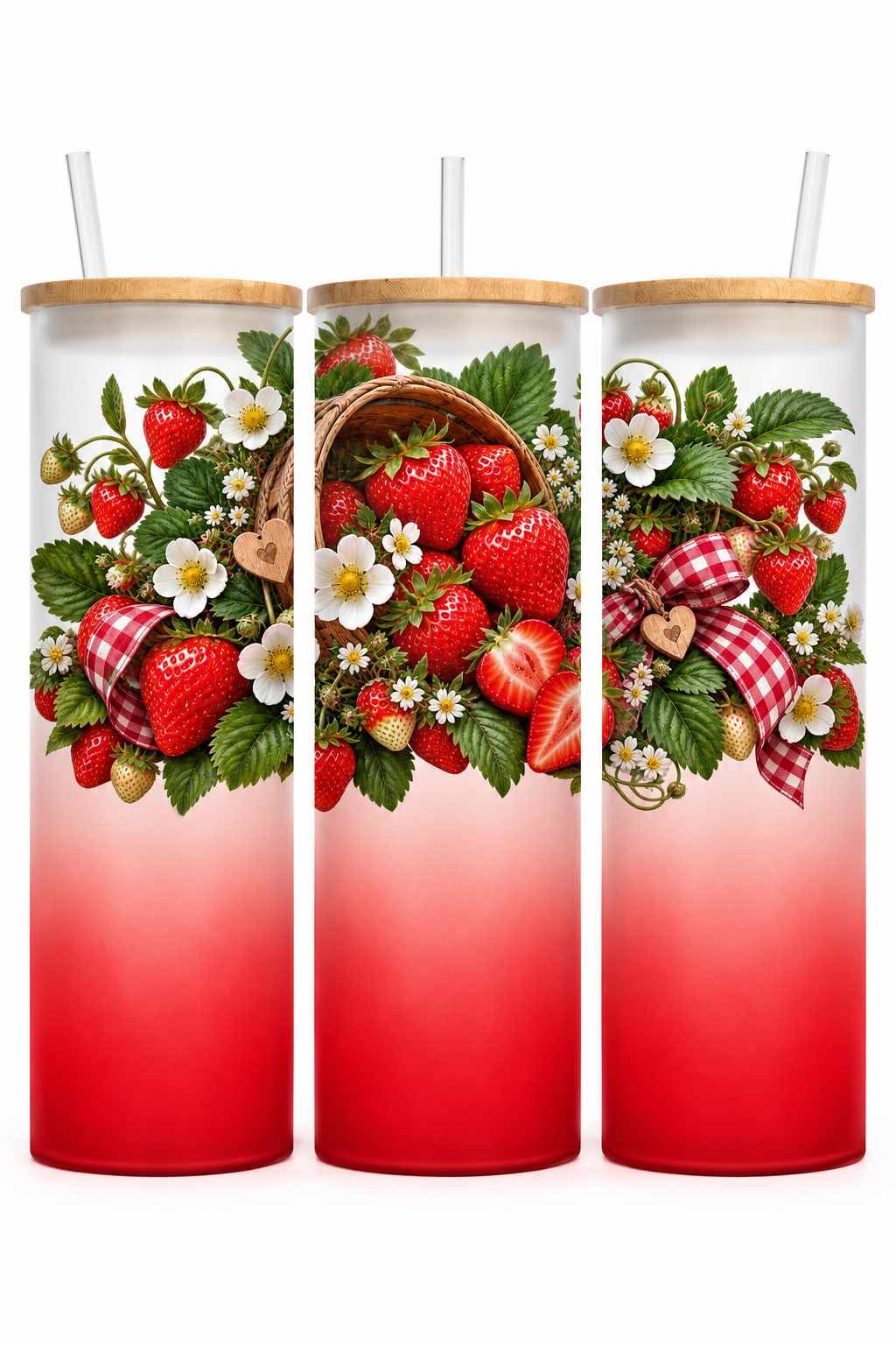 Verre givré 25 oz - Fraises