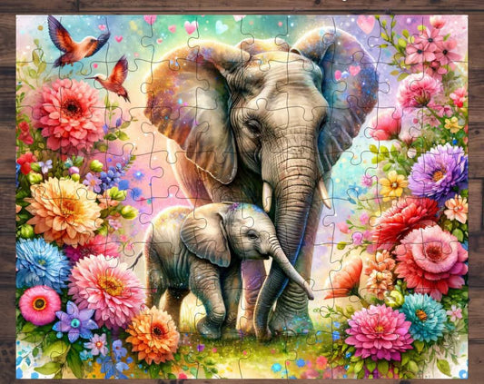 🧩 Casse-tête sublimé - Éléphant