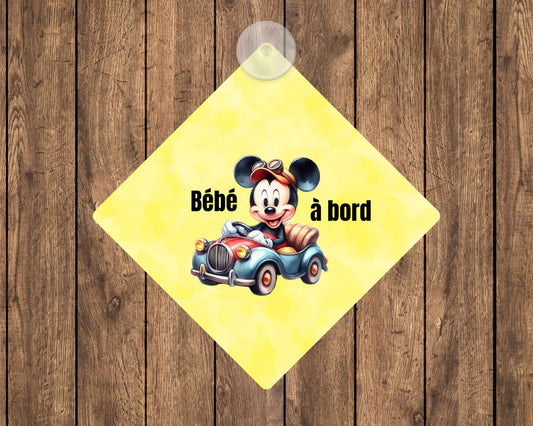 Affiche bébé à bord  - La souris