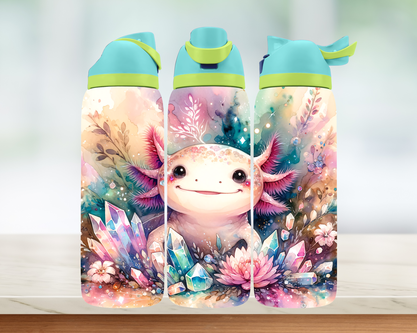 Bouteille style Owala - Axolotl