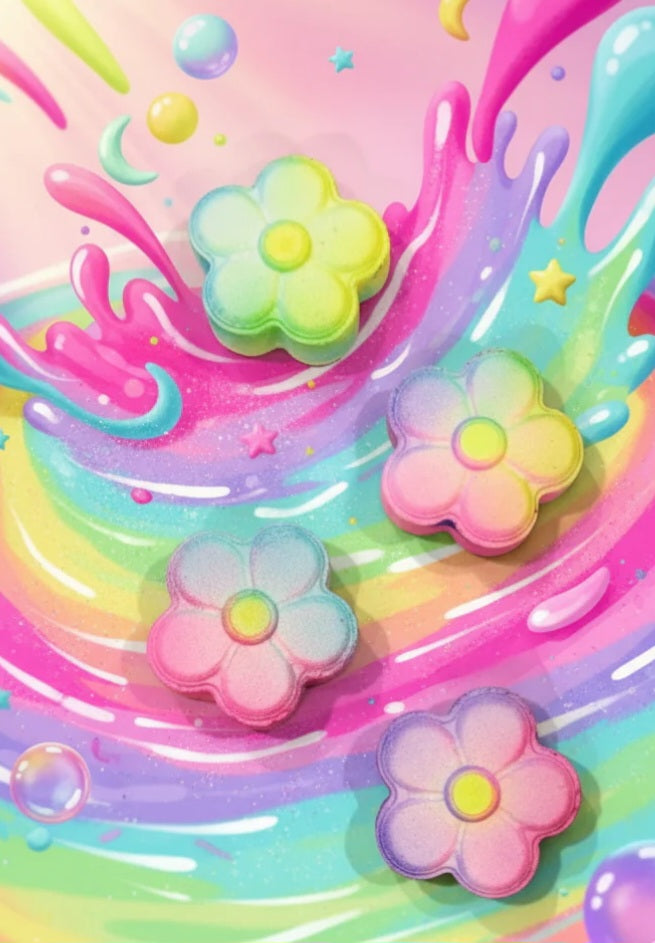Bombe de bain fleur - Bombe et Potion magique de licorne