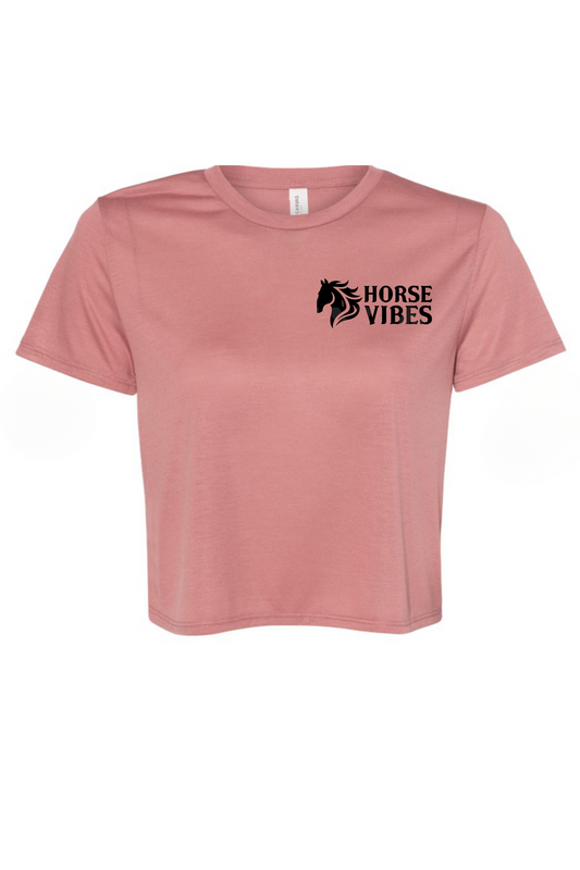 Croc top - Horse vibe rose
