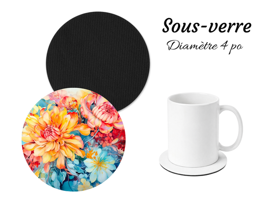 Sous-verre - Jolies Fleurs