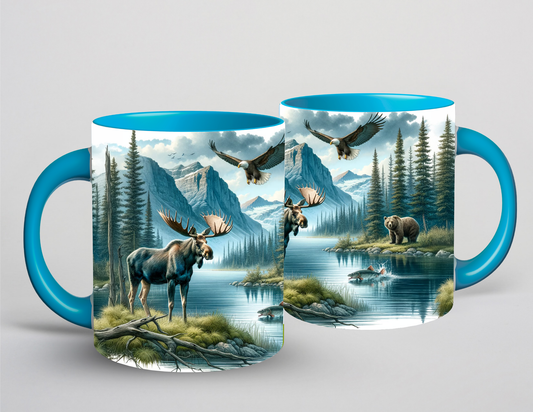Tasse bleu - Paysage