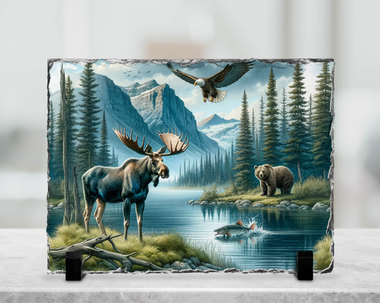 Plaque en ardoise sublimé - Paysage