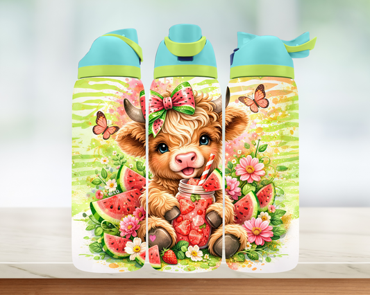 Bouteille style Owala - Vache melon