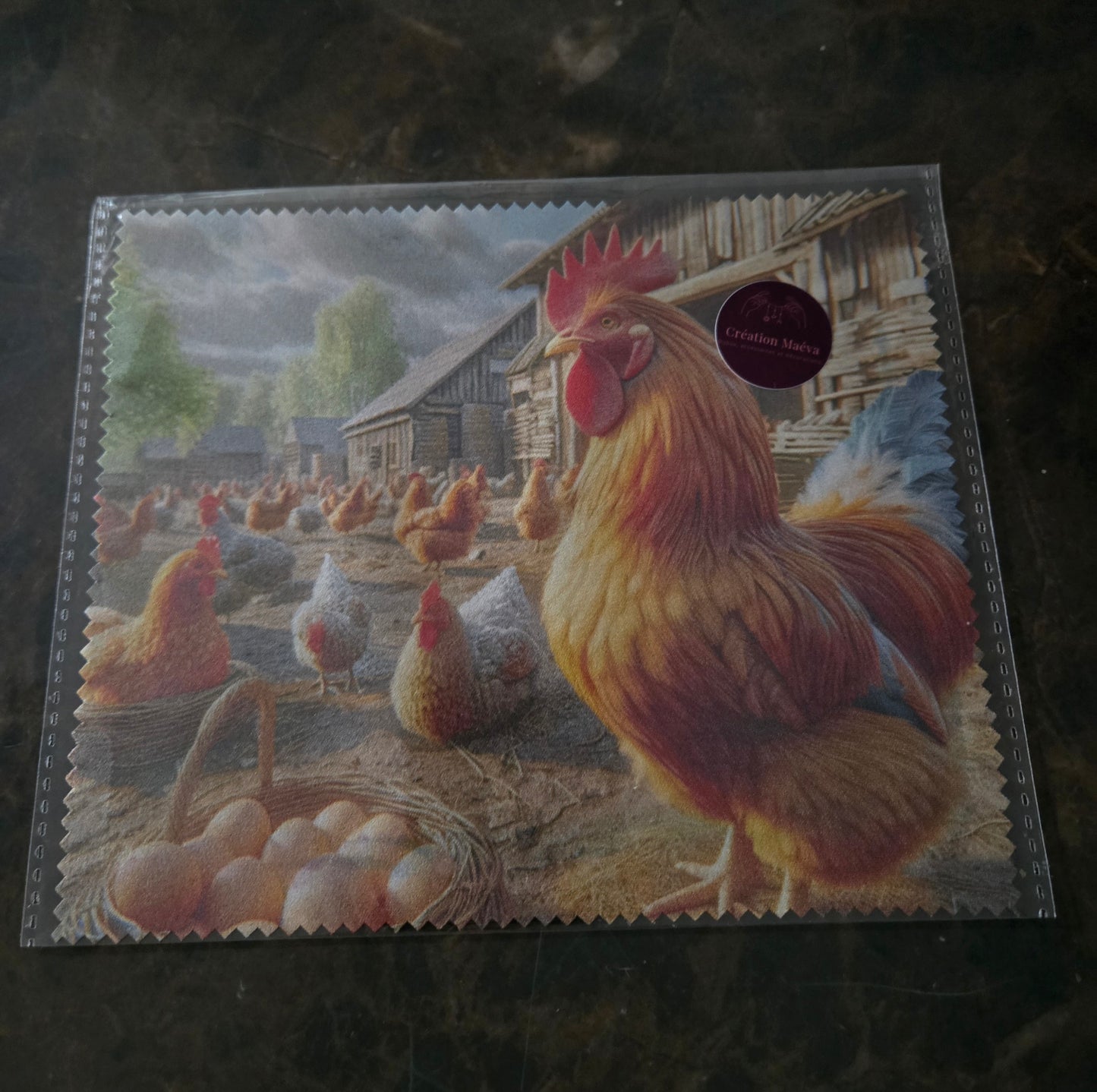 Linge à lunette - Poule