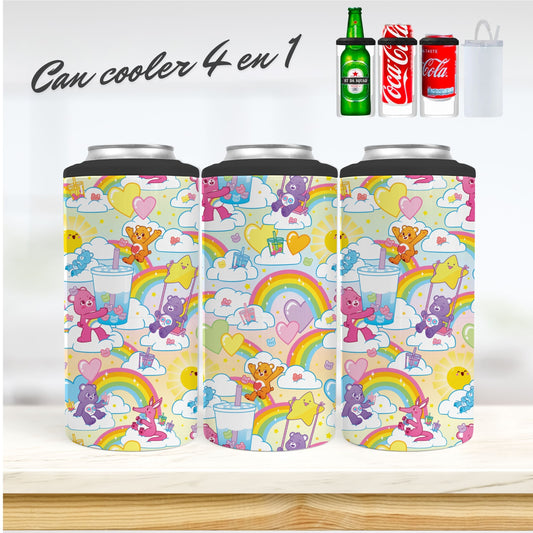 CAN COOLER 4 en 1 - Oursons colorés