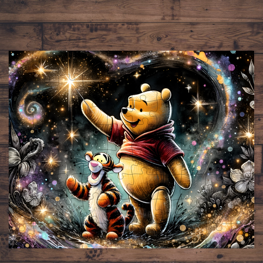 🧩 Casse-tête sublimé - Ourson et tigre