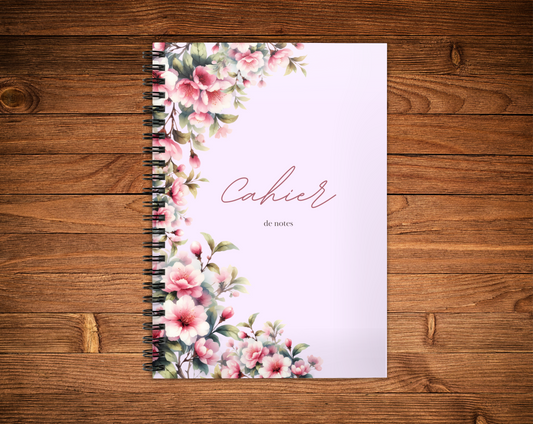 Cahier de notes - Rose fleurale