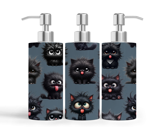 Pompe à savon - Chat noir