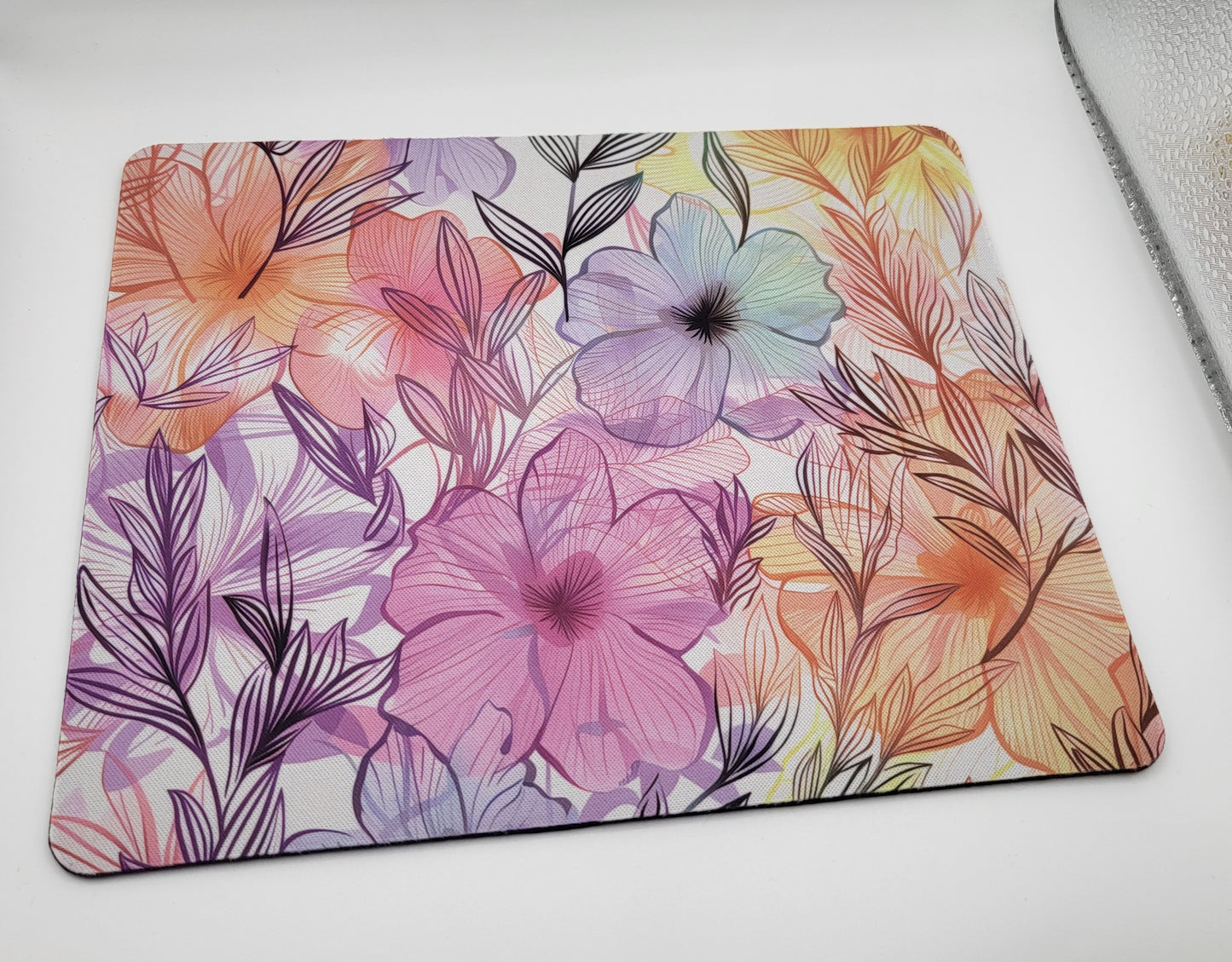 Tapis - Fleur rose et orange