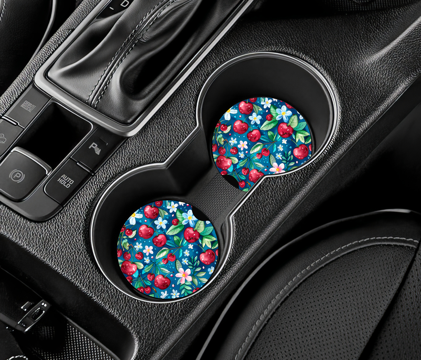 Sous-verre auto - cerise