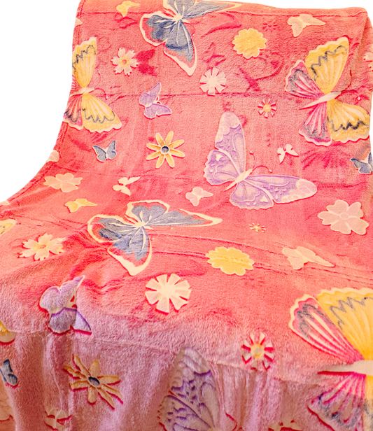 Couverture phosphorescente papillons 60x70po