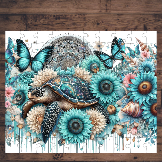 🧩 Casse-tête sublimé - Mignonne tortue