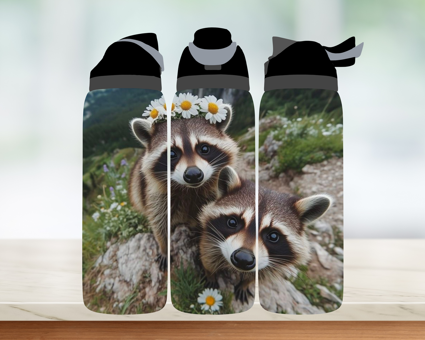 Bouteille style Owala - Raton & fleurs