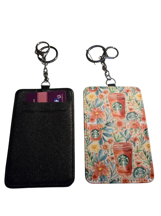 Porte-carte sublimé - Café rose