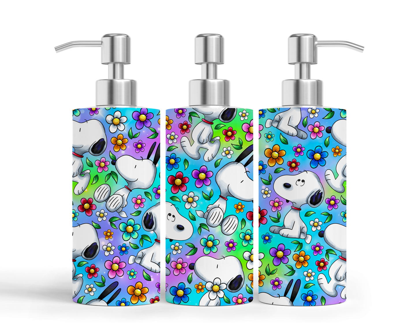 Pompe à savon - Chien blanc